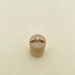 9ct. Gold Cultured Pearl Ring / Lotus Flower Head Design.