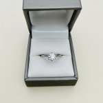 18ct. White Gold Solitaire Diamond Ring.