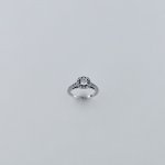 18ct. White Gold Diamond Set Halo Ring.