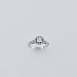 18ct. White Gold Diamond Set Halo Ring.
