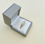 9ct. Gold Channel Set Half-Eternity Ring with 7 Diamonds.