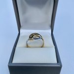 18ct. Dual Gold Ring with Diamonds.