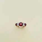 9ct. Gold Garnet Ring.