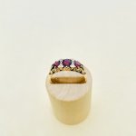 Vintage 9ct. Gold Garnet &amp; Diamond Ring.