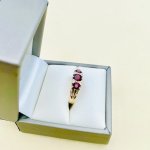 Vintage 9ct. Gold Garnet &amp; Diamond Ring.