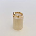 Hallmarked 18ct. Amethyst Mourning Ring. Circa 1867 - 1868. 