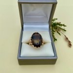 Vintage 9ct. Gold Quartz Ring.