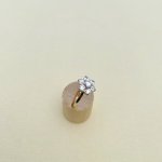 Hallmarked 9ct. Gold CZ Floral Ring.