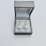 Elegant South Sea Shell Pearl Earrings.