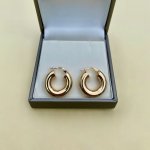 9ct. Gold Chunky Small Hoop Earrings.