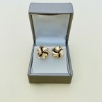 9ct. Solid Gold Knot Design Earrings.