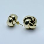 9ct. Gold Large Knot Earrings.