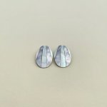 Vintage Large Oval Mother-of-Pearl Earrings.