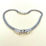 Silver Statement Panther Necklace.