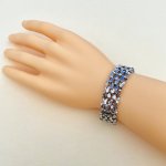 Silver Italian Milanese Gate Bracelet.