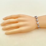 Hallmarked silver CZ Bracelet.