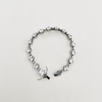 Hallmarked silver CZ Bracelet.