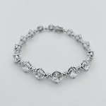 Hallmarked silver CZ Bracelet.