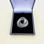 Silver Swirl Brooch / circa 1940.