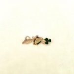 9ct. Gold Irish Brooch set with Harp, Shamrock and Heart.  SOLD.