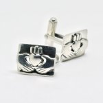 Quality Pair Silver Claddagh cufflinks.