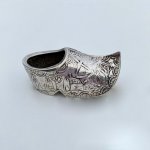 Miniature silver model of Dutch clog. Circa 1910.