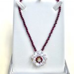 Butler &amp; Wilson Beaded Necklace with Crystal Floral Pendant.