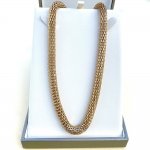 Designer Snake Necklace with Chevron Pendant.