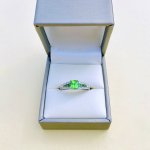 18ct. Gold Tsavorite &amp; Diamond Ring.