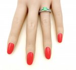18ct. Gold Tsavorite &amp; Diamond Ring.