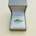 18ct. Gold Tsavorite &amp; Diamond Ring.