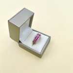 18ct. White Gold Ruby &amp; Diamond Ring.