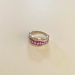 18ct. White Gold Ruby &amp; Diamond Ring.