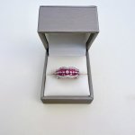 18ct. White Gold Ruby &amp; Diamond Ring.