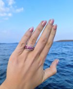 18ct. White Gold Ruby &amp; Diamond Ring.