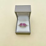 18ct. White Gold Ruby &amp; Diamond Ring.