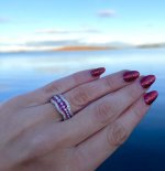 18ct. White Gold Ruby &amp; Diamond Ring.