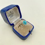 Antique 9ct. Gold Turquoise Cluster Ring.