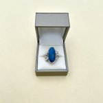 Vintage Silver Lapis Lazuli Ring.