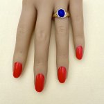 9ct. Gold Lapis Lazuli Ring.