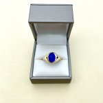 9ct. Gold Lapis Lazuli Ring.