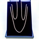 Rose Gold-Tone Long Chain.