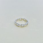 Bespoke Silver Chain Link Ring. 