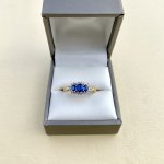 9ct. Gold Sapphire &amp; Diamond Ring.