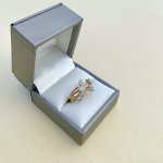 9ct. Solid Gold Opal Organic Raindance Ring.