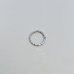 9ct. White Gold Hexagonal Band / Ring. 