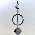 St. Christopher Silver Keyring / Diamond-Shaped.