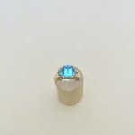 9ct. Gold Square Topaz Ring.