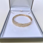 Set of Five 9ct. Yellow Gold Bangles. 