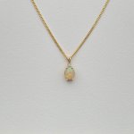 9ct. Gold Opal &amp; Diamond Pendant. NEW STOCK.